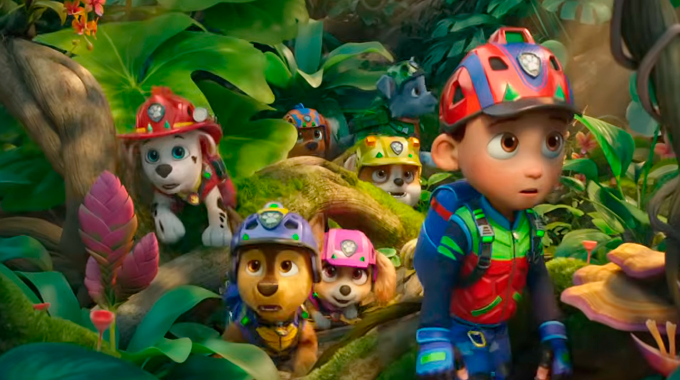 The whole gang in Paw Patrol: The Dino Movie